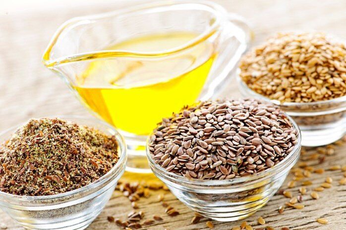 olio di semi di lino per l'ingrandimento del seno